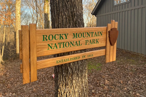 Rocky Mountain National Park – Wood Replica Entrance Sign For the Outdoorsman Tiny Wooden Signs