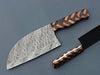 Damascus Steel Serbian Chef Knife – Rosewood & Olive Handle For the Chef Orklo Knives