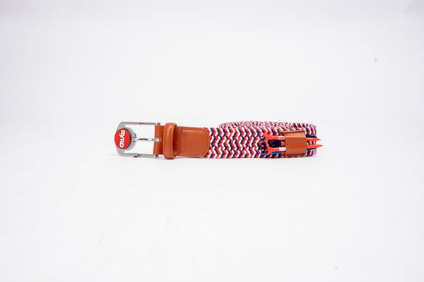 THE BRAIDED BYRD GOLF BELT ♠ Red/White/Blue