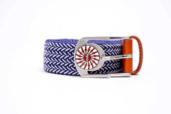 THE BRAIDED BYRD GOLF BELT ♠ Blue/White
