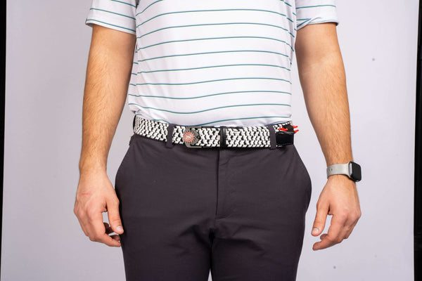 BRAIDED GOLF BELT ♠ Black/Grey/White