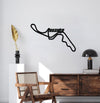 Black Suzuka circuit metal wall art
