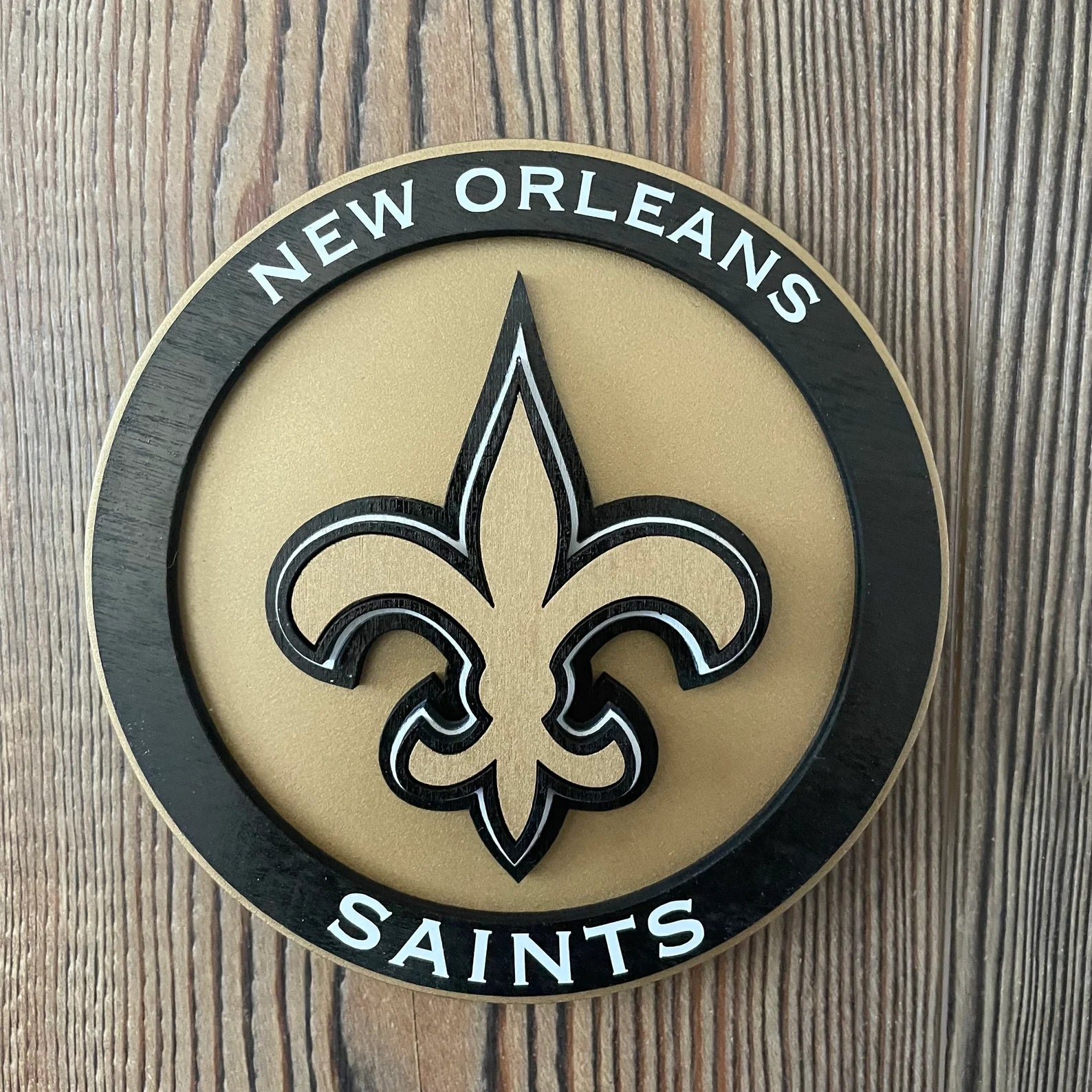 New Orleans Saints - Layered Wood Sign For the Sports Lover Arizona Copper Beard