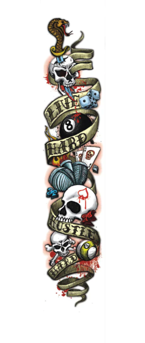 Live Hard Hustle Hard Players Cue