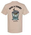 Sand short-sleeve tee with large back graphic print