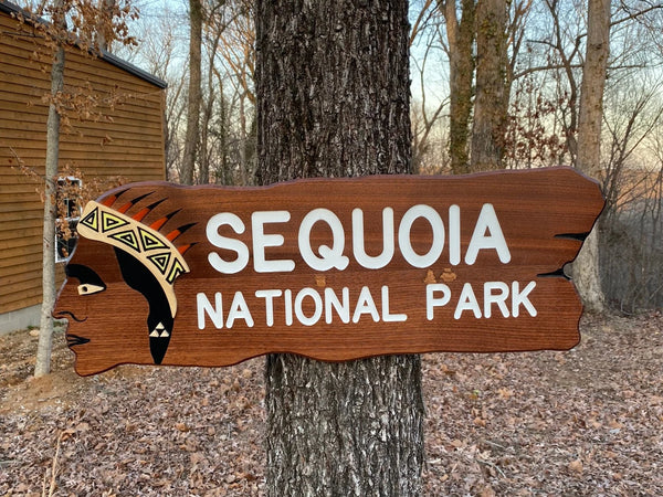 Sequoia National Park – Wood Replica Entrance Sign For the Outdoorsman Tiny Wooden Signs