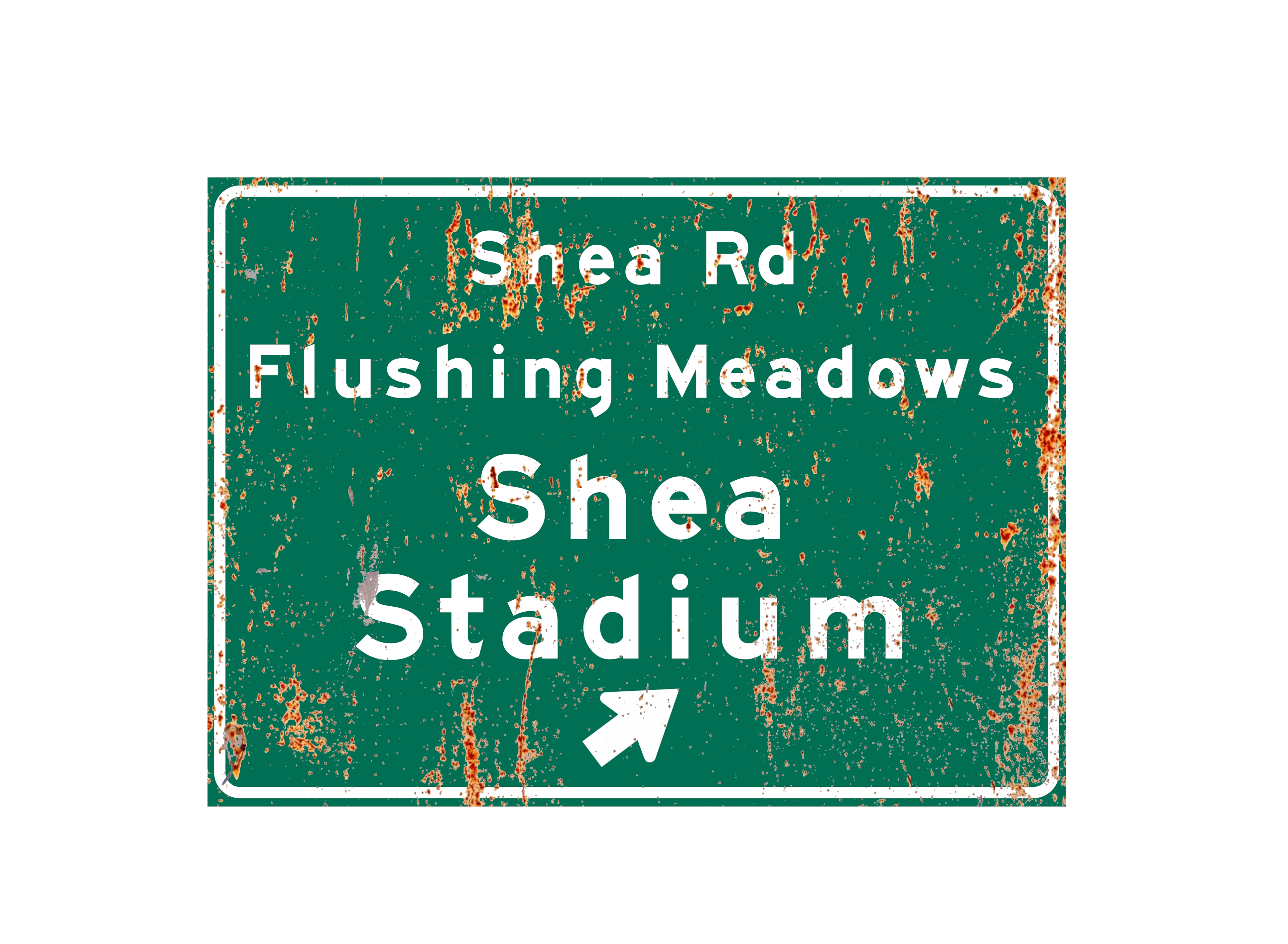 Shea Stadium – Classic Stadium Metal Sign For the Sports Lover Winks Print