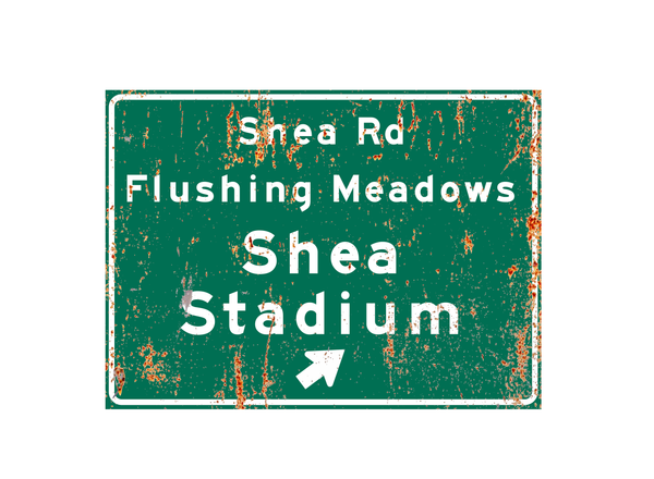 Shea Stadium – Classic Stadium Metal Sign For the Sports Lover Winks Print