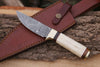 Skinner Knife - Damascus Steel – Bone Handle For the Outdoorsman Orklo Knives