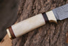Skinner Knife - Damascus Steel – Bone Handle For the Outdoorsman Orklo Knives