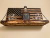 Whiskey Bottle Rack - Black and Burnt Wood For the Bar 13 Stripes