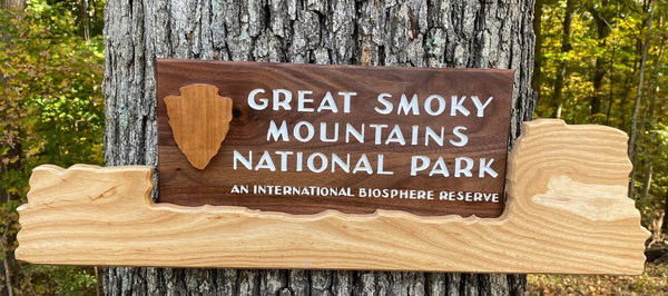 Great Smoky Mountains National Park – Wood Replica Entrance Sign