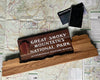 Great Smoky Mountains National Park – Wood Replica Entrance Sign For the Outdoorsman Tiny Wooden Signs