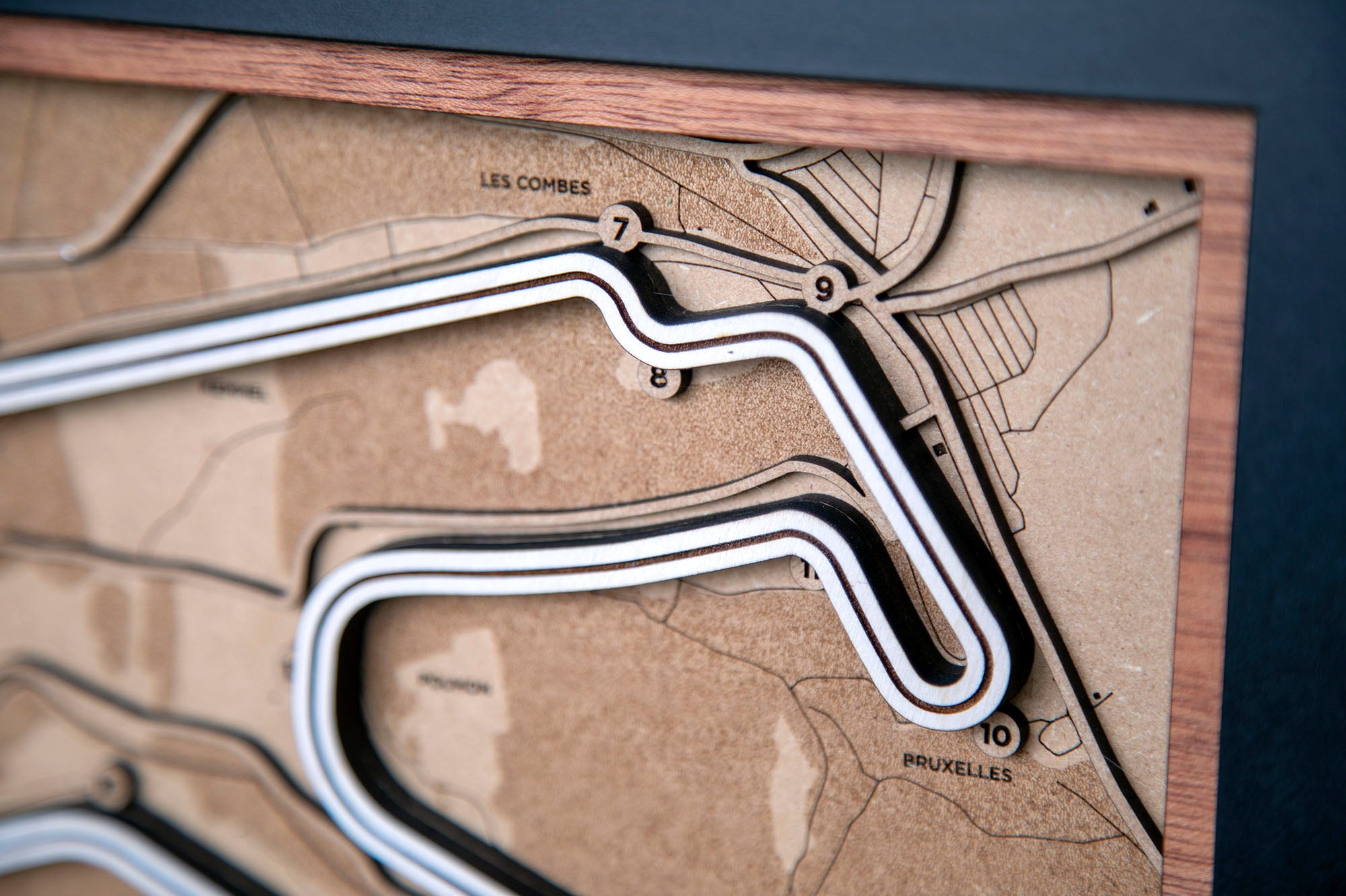 Spa-Francorchamps - Formula 1 - 3D Wood Track Map