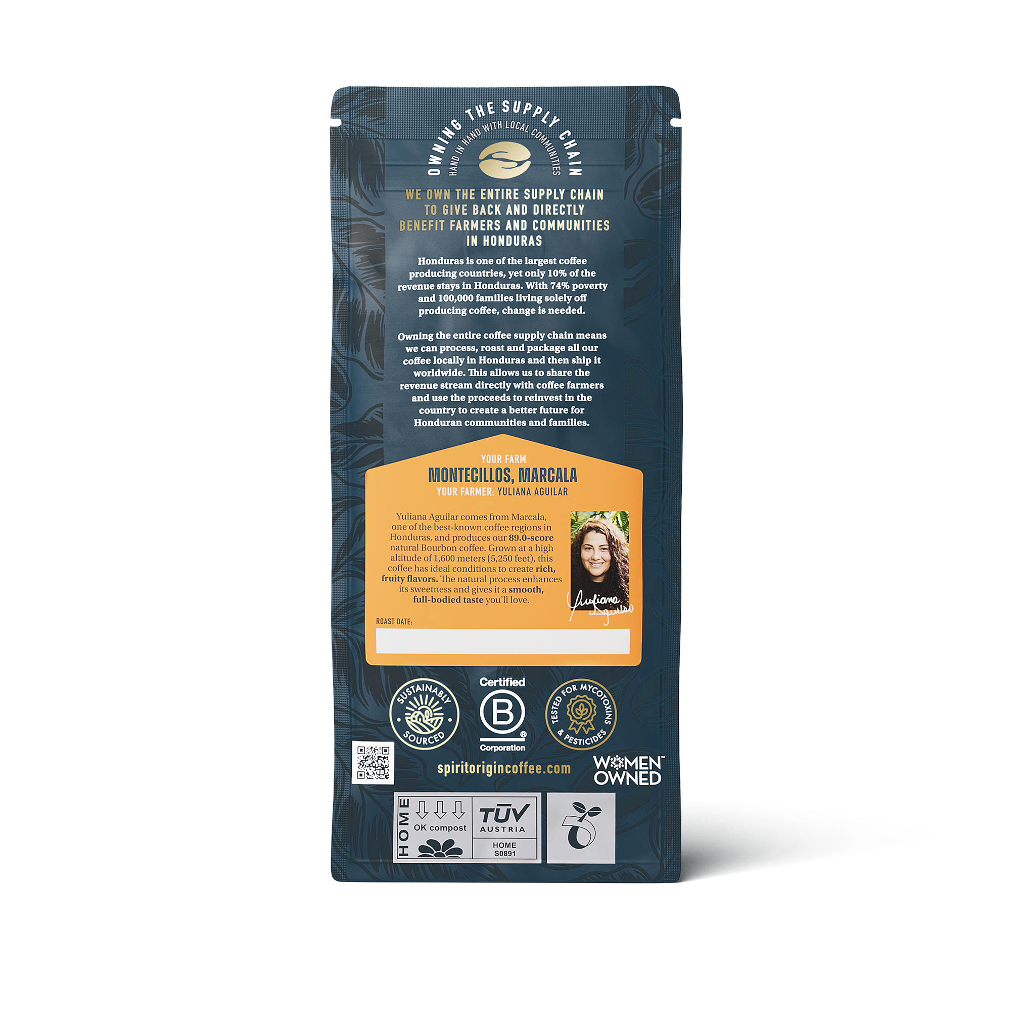 Honduras Montecillos Bourbon Natural 1.8oz (50g) Sample bag