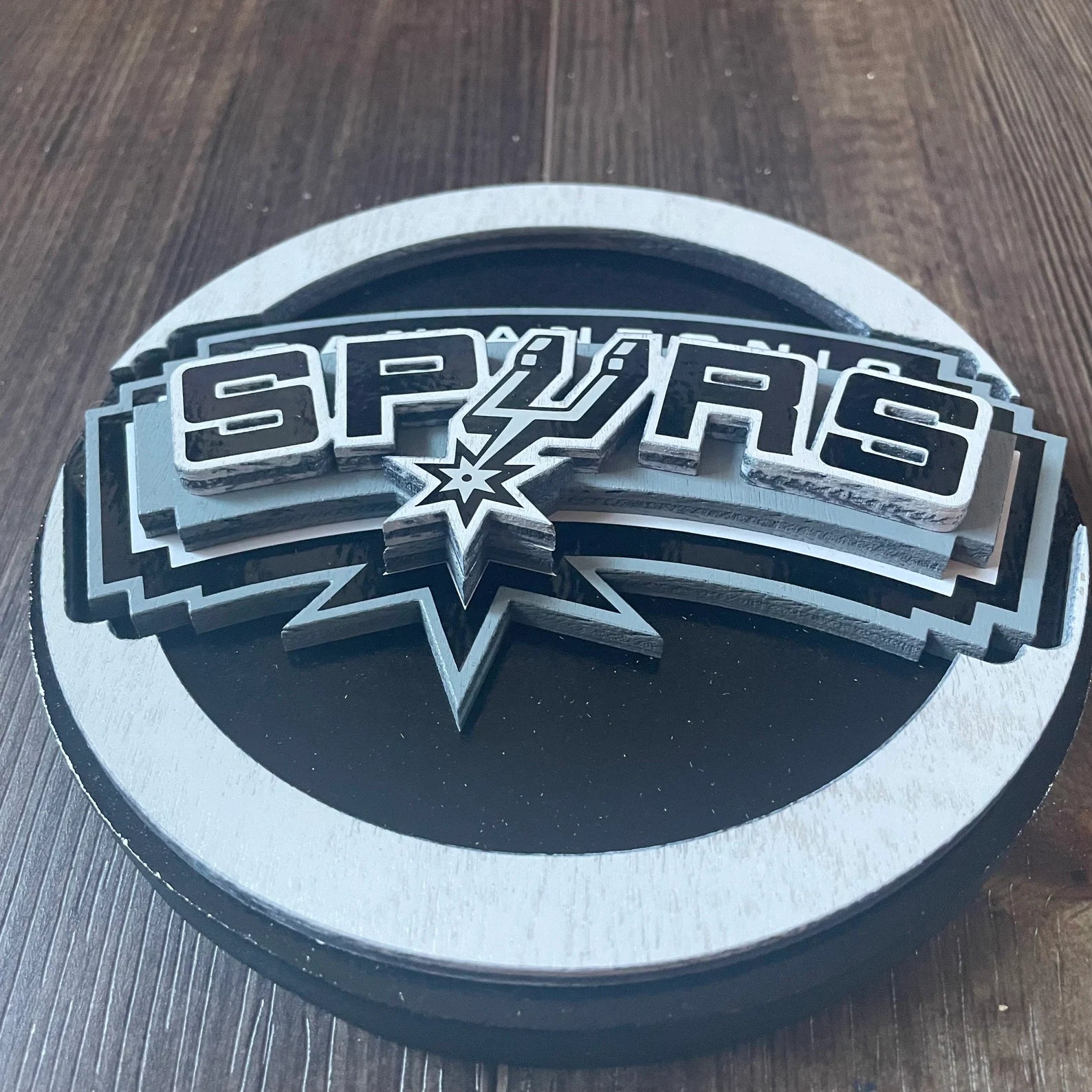 San Antonio Spurs - Layered Wood Sign For the Sports Lover Arizona Copper Beard