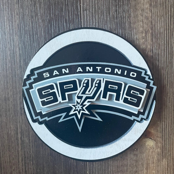 San Antonio Spurs - Layered Wood Sign For the Sports Lover Arizona Copper Beard