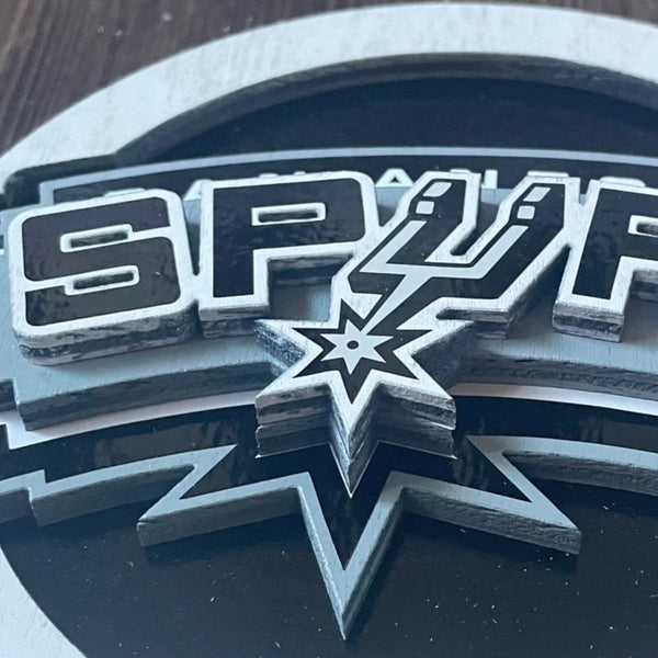 San Antonio Spurs - Layered Wood Sign For the Sports Lover Arizona Copper Beard