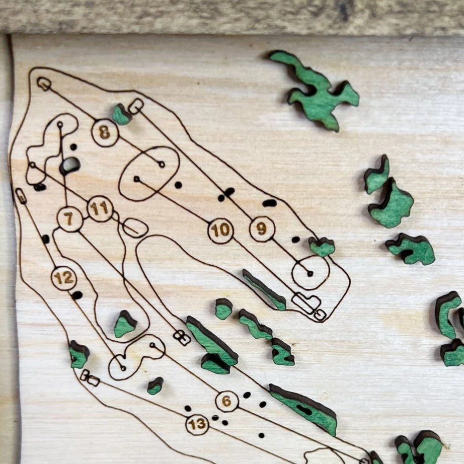 Old Course at St. Andrews - Handmade Wood Course Map For the Sports Lover Bauer Gift Co.