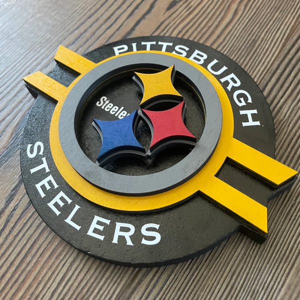 Pittsburgh Steelers - Layered Wood Sign For the Sports Lover Arizona Copper Beard