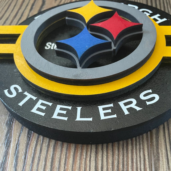 Pittsburgh Steelers - Layered Wood Sign For the Sports Lover Arizona Copper Beard