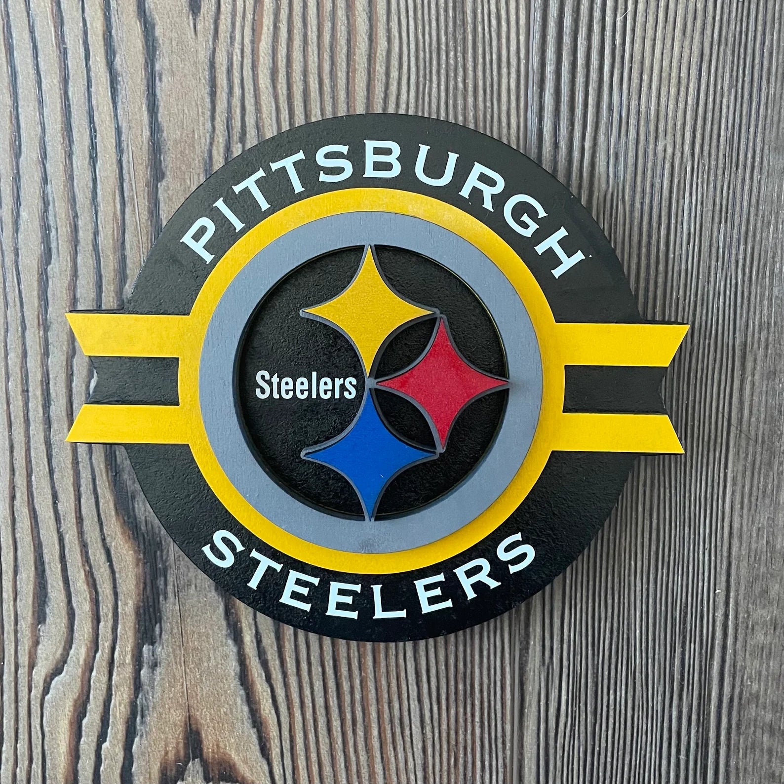 Pittsburgh Steelers - Layered Wood Sign For the Sports Lover Arizona Copper Beard