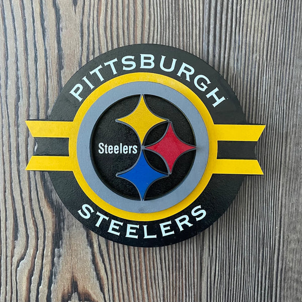 Pittsburgh Steelers - Layered Wood Sign For the Sports Lover Arizona Copper Beard