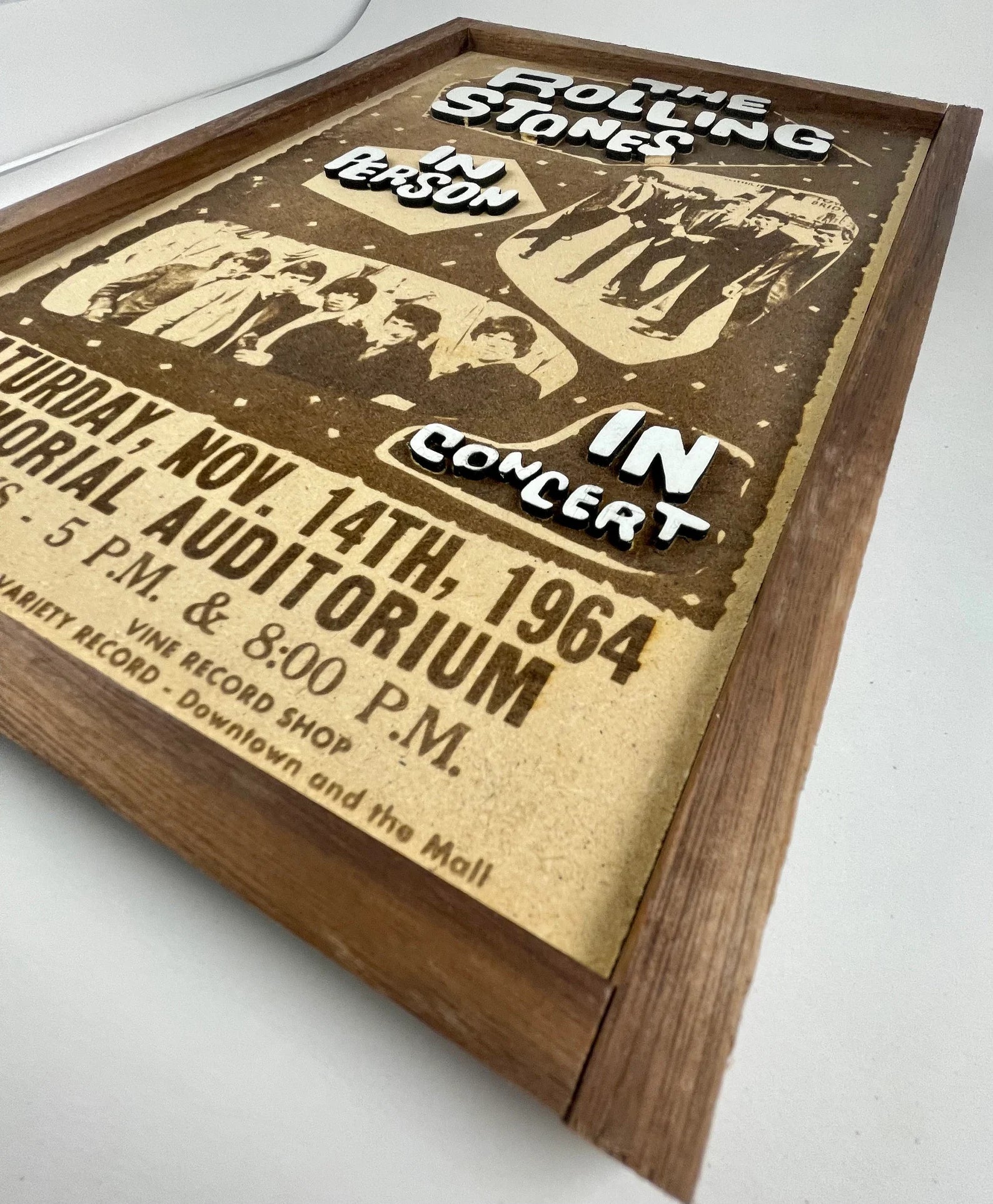 Rolling Stones 1964 - Wood Sign