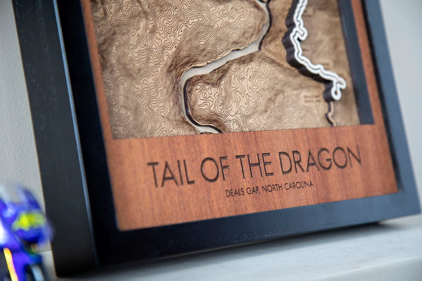Tail of the Dragon - 3D Wood Track Map For the Gear Head Karta Trek