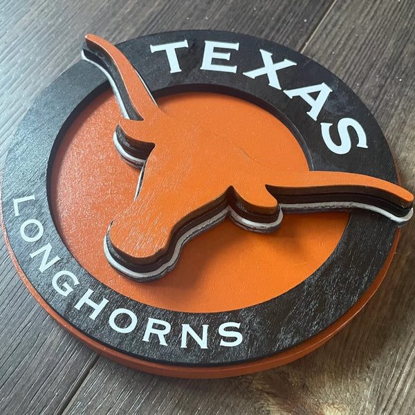 University of Texas Longhorns - Layered Wood Sign For the Sports Lover Arizona Copper Beard