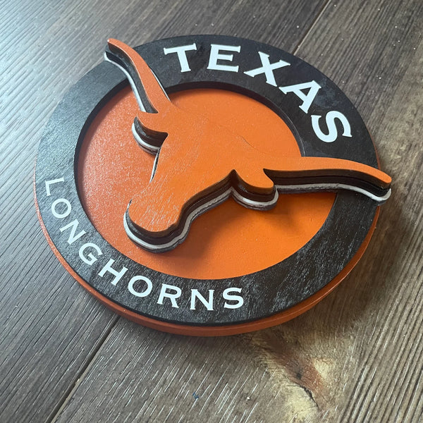 University of Texas Longhorns - Layered Wood Sign For the Sports Lover Arizona Copper Beard