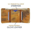 Vintage Baseball Glove Wallet - Trifold Style For the Sports Lover Fielder's Choice
