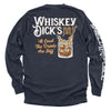 Navy long sleeve shirt with back Whiskey Dick's Pub & Grill graphic print and sleeve text