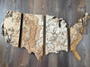 4 Foot Wide US Topo Map - Layered Wood Sign For the Man Cave Arizona Copper Beard