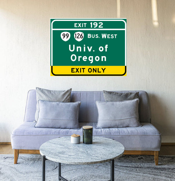 University of Oregon – Metal Highway Sign