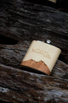 Not All Who Wander Are Lost - Wooden Hip Flask For the Bar Autumn Woods