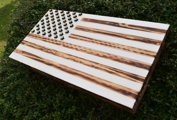White American Flag Concealed Gun Case - With Magnetic Release For the Outdoorsman 13 Stripes