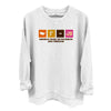 Light gray long-sleeve thermal top with multicolor “America Runs on Bourbon and Freedom” print