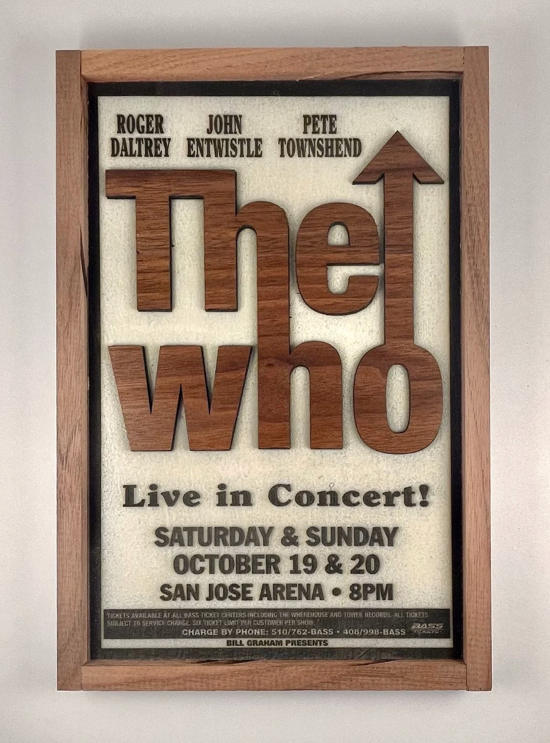 The Who 'Live in San Jose' - Wood Sign