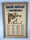 Zach Bryan 'Burn, Burn, Burn Tour 2023' - Wood Sign