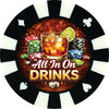 Poker Chip Drink Coasters – Giant Casino-Style Poker Coasters
