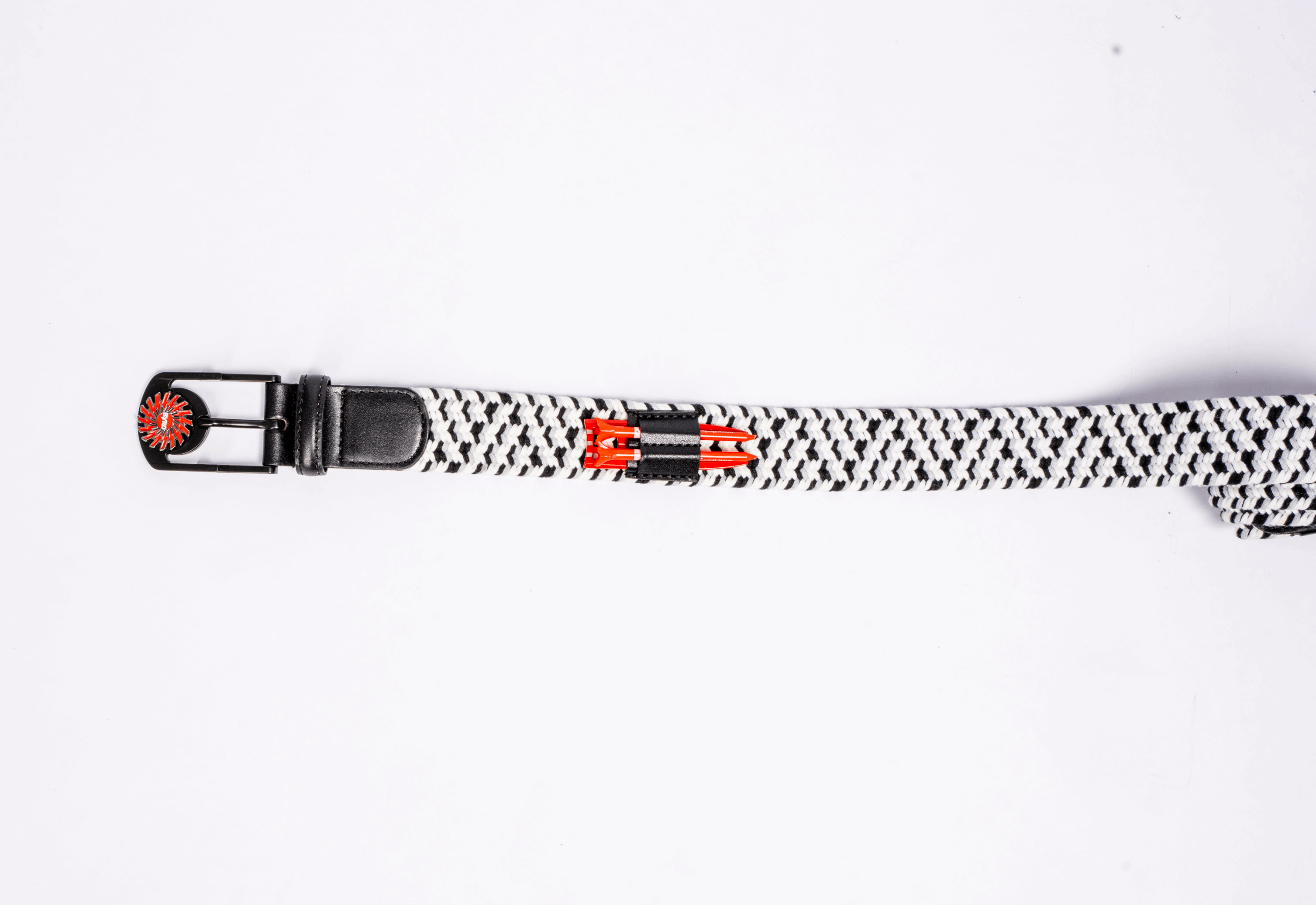 BRAIDED GOLF BELT ♠ Black/Grey/White