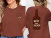 Save Water Drink Whiskey Funny Saying Graphic Bottle T-Shirt