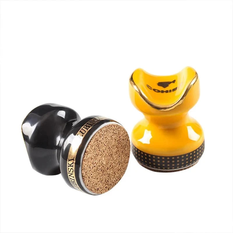 Ceramic Cigar Display Stand – Mini Cigar Holder & Ashtray (2 Pack)