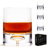Crystal Bubble Heavy Base Whiskey Glass Tumbler - Set of 4 (9.5oz) For the Bar Lemonsoda