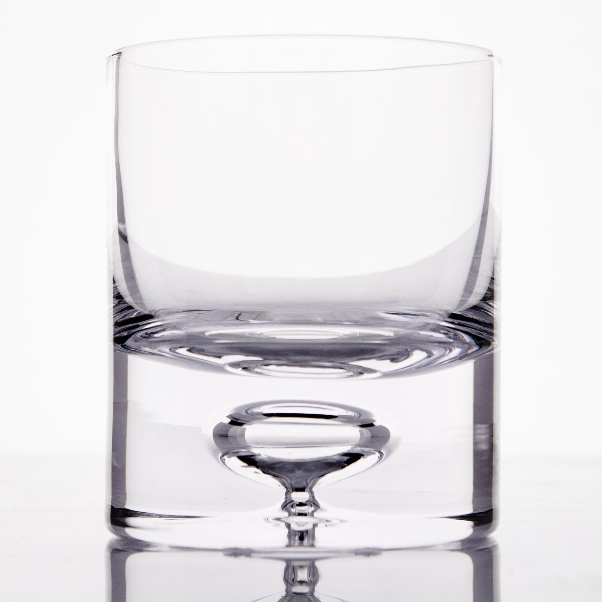 Crystal Bubble Heavy Base Whiskey Glass Tumbler - Set of 4 (9.5oz) For the Bar Lemonsoda