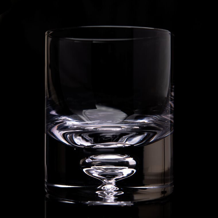 Crystal Bubble Heavy Base Whiskey Glass Tumbler - Set of 4 (9.5oz) For the Bar Lemonsoda