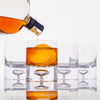 Crystal Bubble Heavy Base Whiskey Glass Tumbler - Set of 4 (9.5oz) For the Bar Lemonsoda