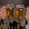 Double Walled Beer Drink Glass Mug with Handle - Set of 4 For the Bar Lemonsoda