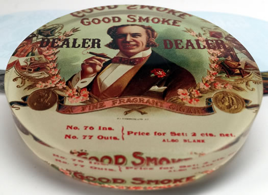 Crystal Poker Dealer Buttons - Good Smoke